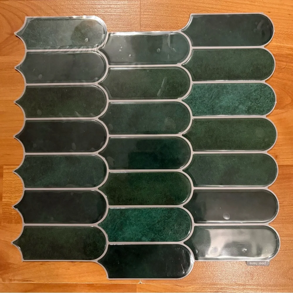 Green Peel and Stick Wall Tiles - 10 Pack